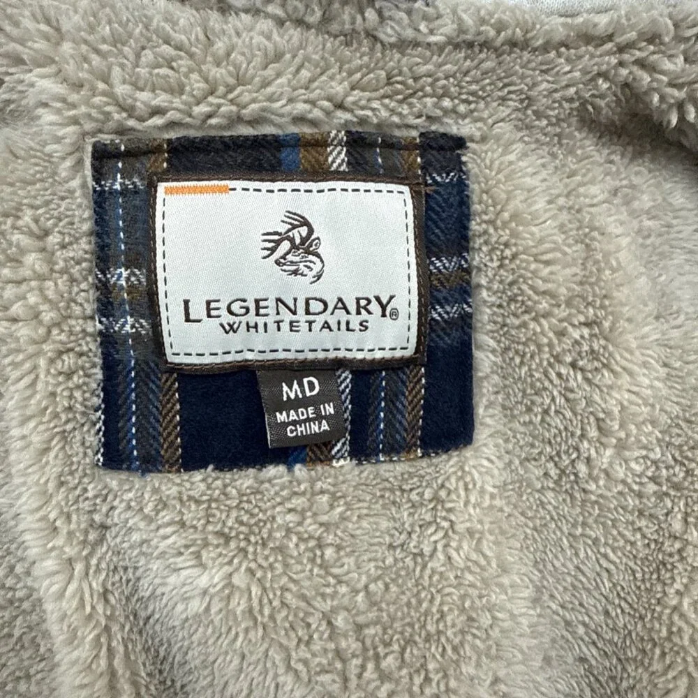 Legendary‎ Whitetails Mens Medium Sherpa Lined Hooded Flannel Jacket